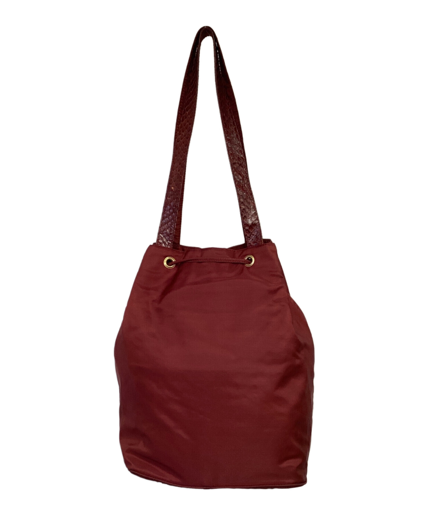 中古・古着通販】PRADA (プラダ) ワンショルダー巾着バッグ レッド
