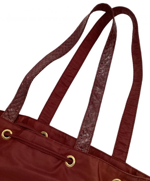 中古・古着通販】PRADA (プラダ) ワンショルダー巾着バッグ レッド