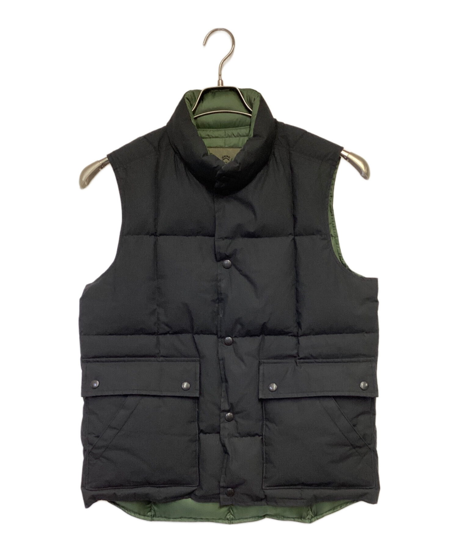 Nigel Cabourn ブラック ダウンベスト 46 中古・古着通販】NIGEL CABOURN (ナイジェルケーボン) ダウンベスト