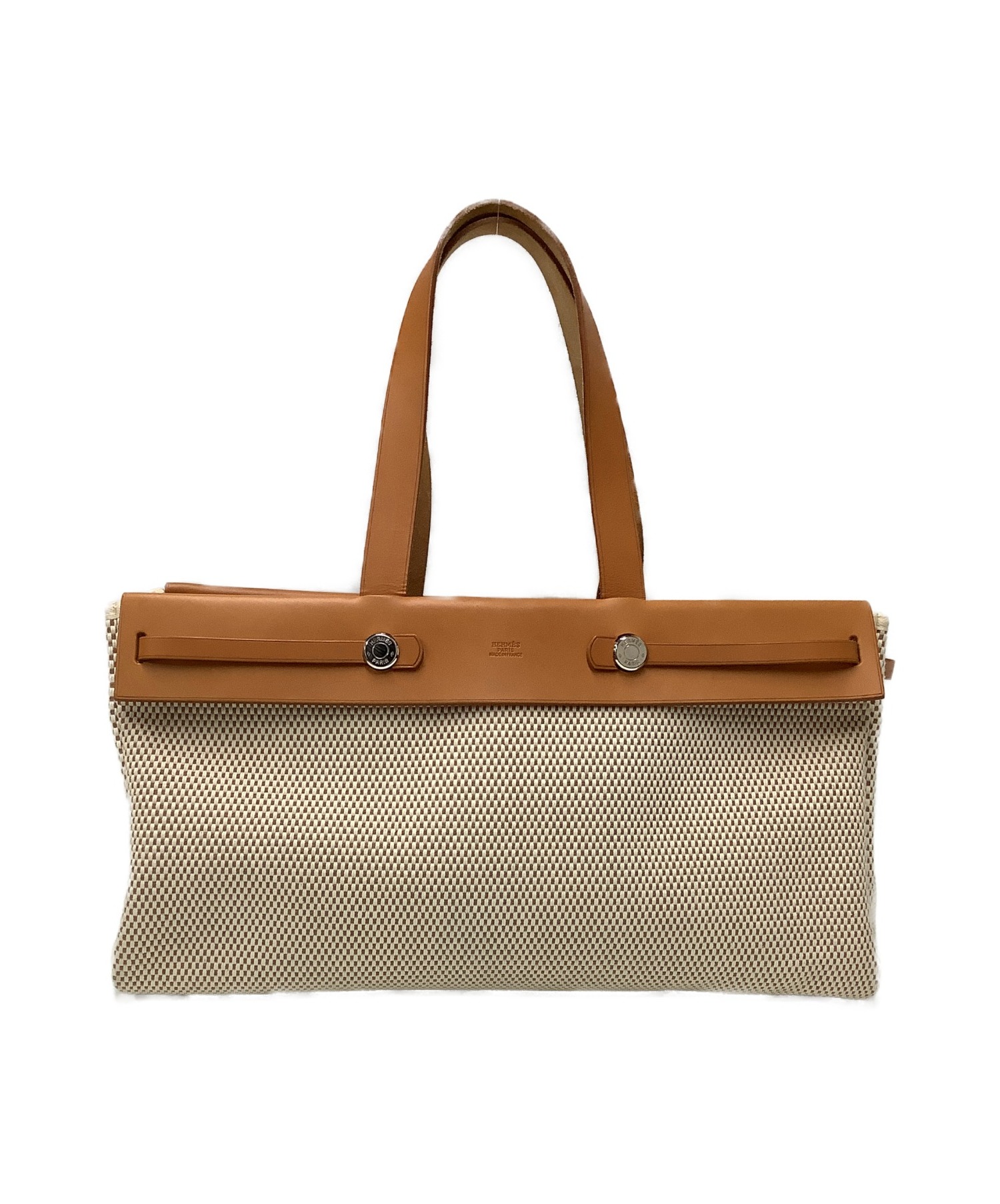 中古・古着通販】HERMES (エルメス) カバスMM ブラウン×ベージュ 