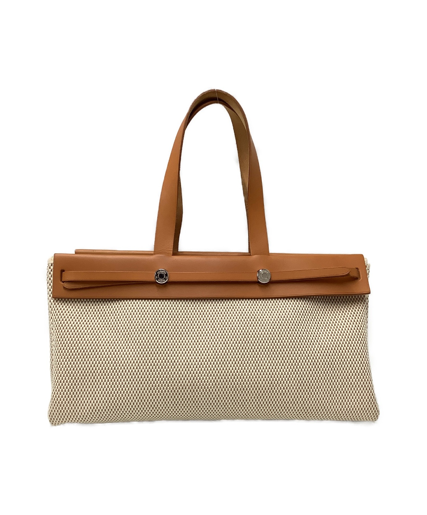 中古・古着通販】HERMES (エルメス) カバスMM ブラウン×ベージュ 
