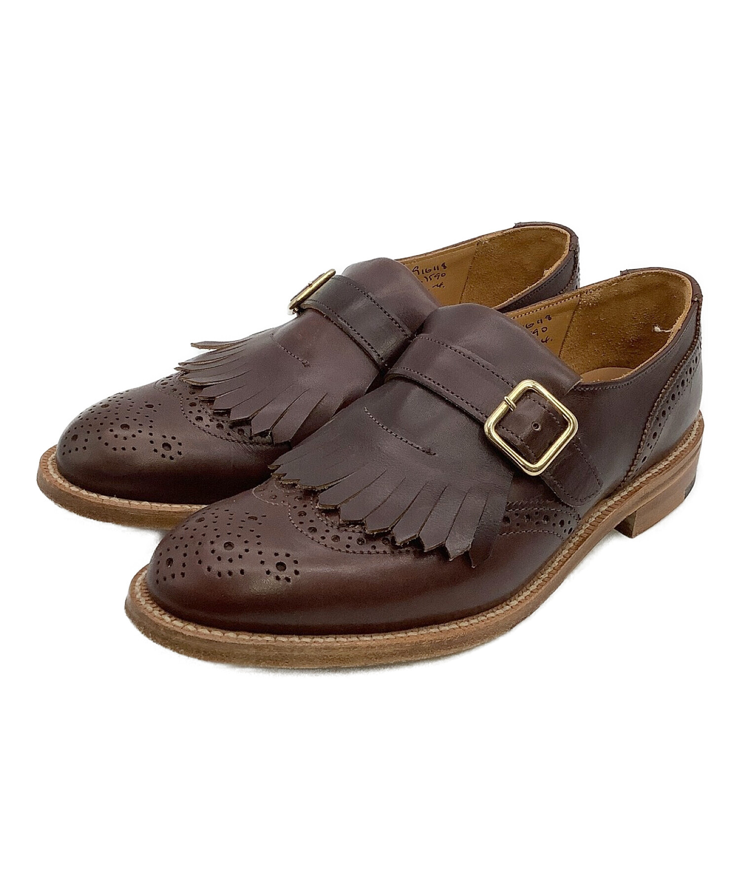 トリッカーズ ブラウン　サイズ8 中古・古着通販】Tricker's (トリッカーズ) キルトシューズ