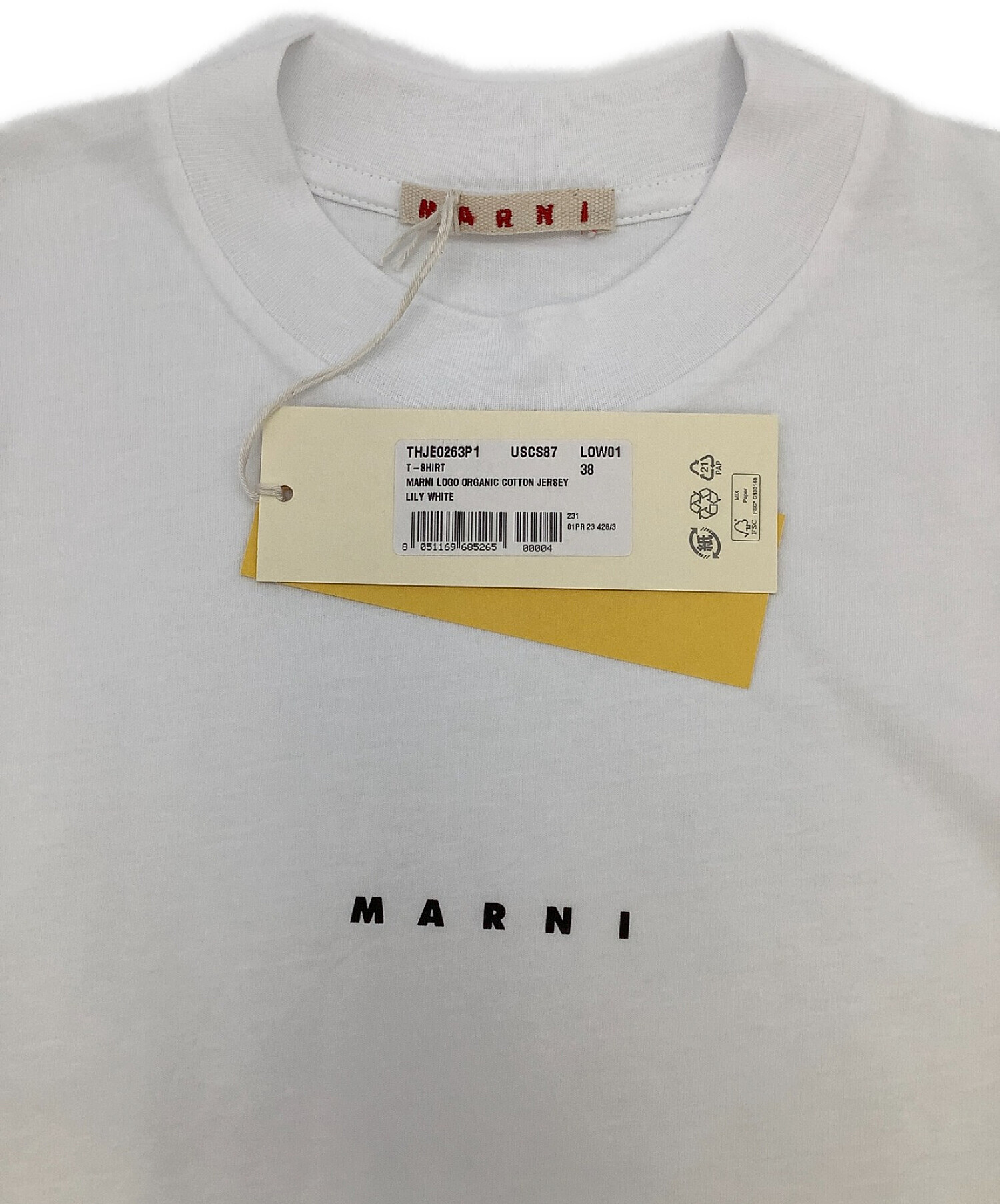 中古・古着通販】MARNI (マルニ) 半袖Tシャツ ホワイト サイズ:38