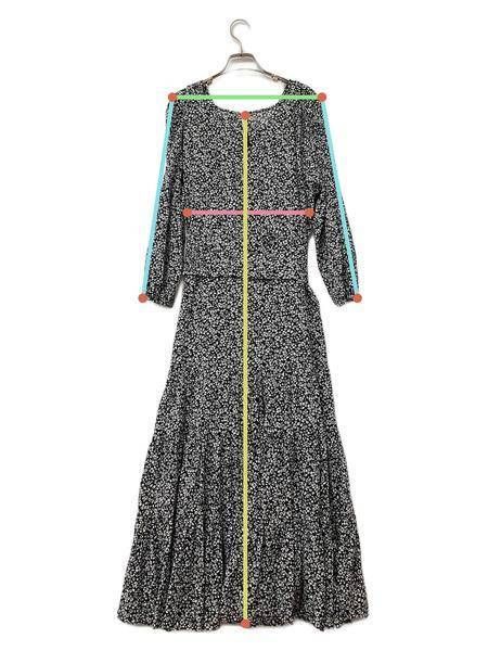 中古・古着通販】Snidel (スナイデル) ワンピース ブラック×ホワイト