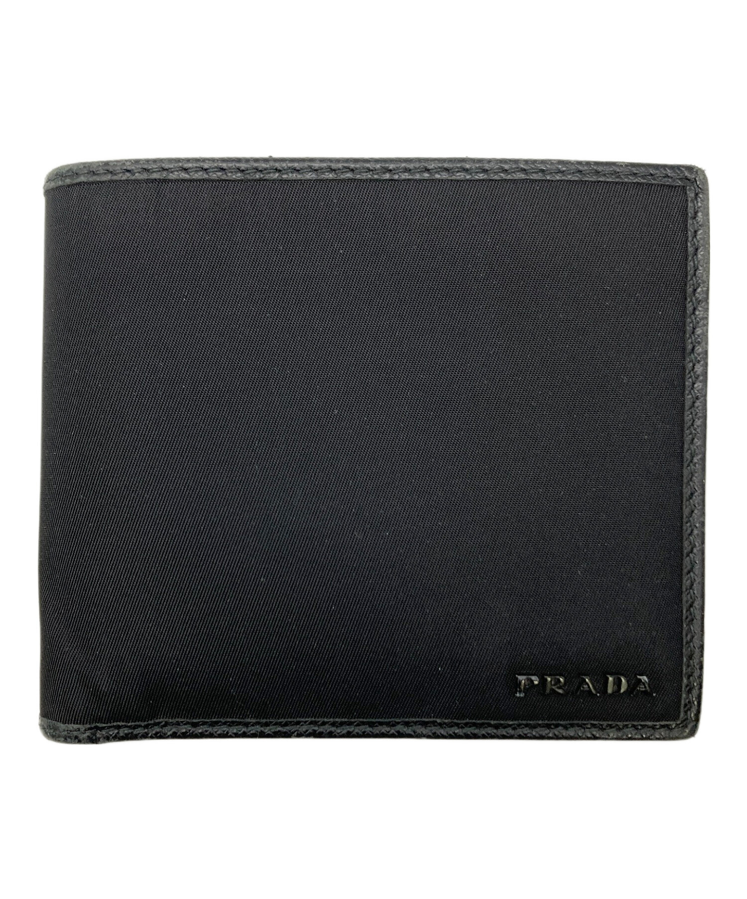 中古・古着通販】PRADA (プラダ) 2つ折り財布 ブラック｜ブランド