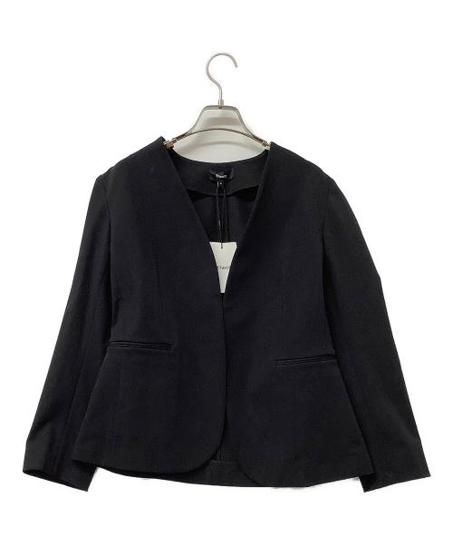 未使用品級 セオリー CLEAN BLAZER ノーカラージャケット 4 近年 中古・古着通販】theory (セオリー) ノーカラージャケット TWILL