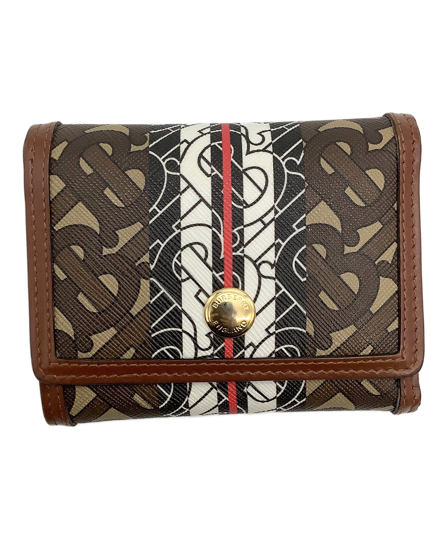 美品 BURBERRY 三つ折財布 中古・古着通販】BURBERRY (バーバリー) 3つ折り財布 8018829 ブラウン