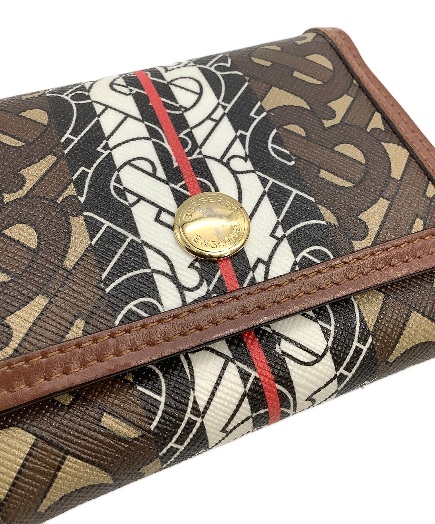 中古・古着通販】BURBERRY (バーバリー) 3つ折り財布 8018829 ブラウン 