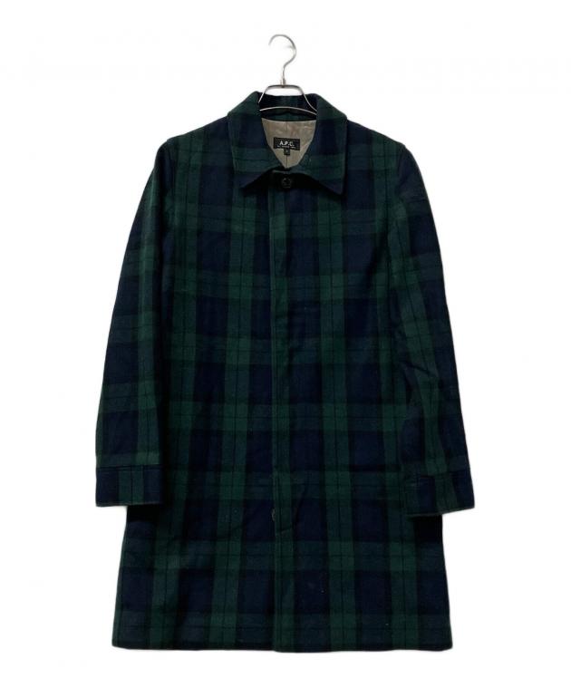 中古・古着通販】A.P.C. (アーペーセー) コート チェック柄ウール 