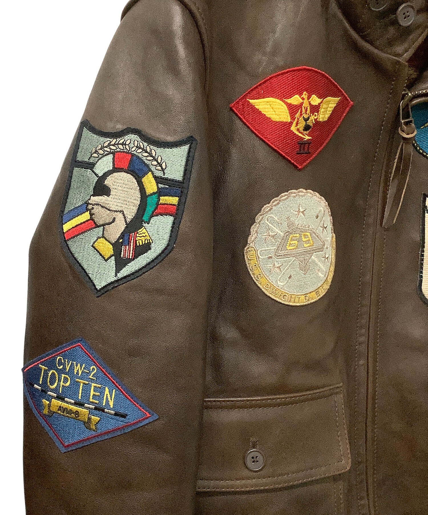 中古・古着通販】AVIREX (アヴィレックス) レザージャケット ブラウン