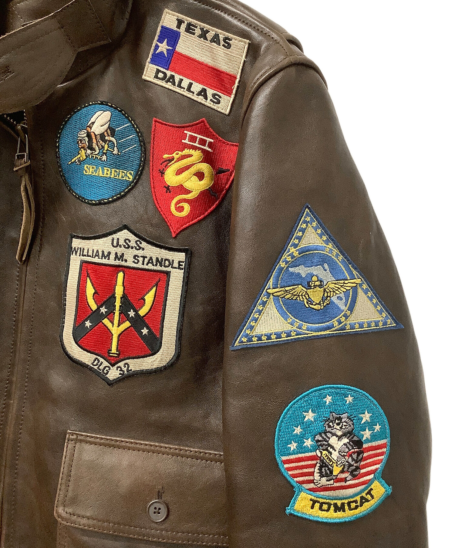 中古・古着通販】AVIREX (アヴィレックス) レザージャケット ブラウン