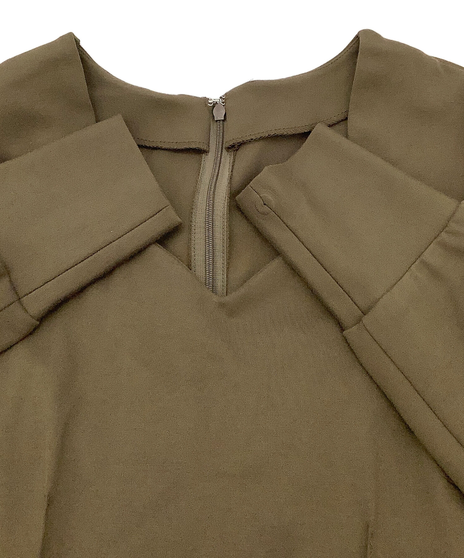 中古・古着通販】Ameri (アメリ) ワンピース PENTAGON NECK FOLD HEM