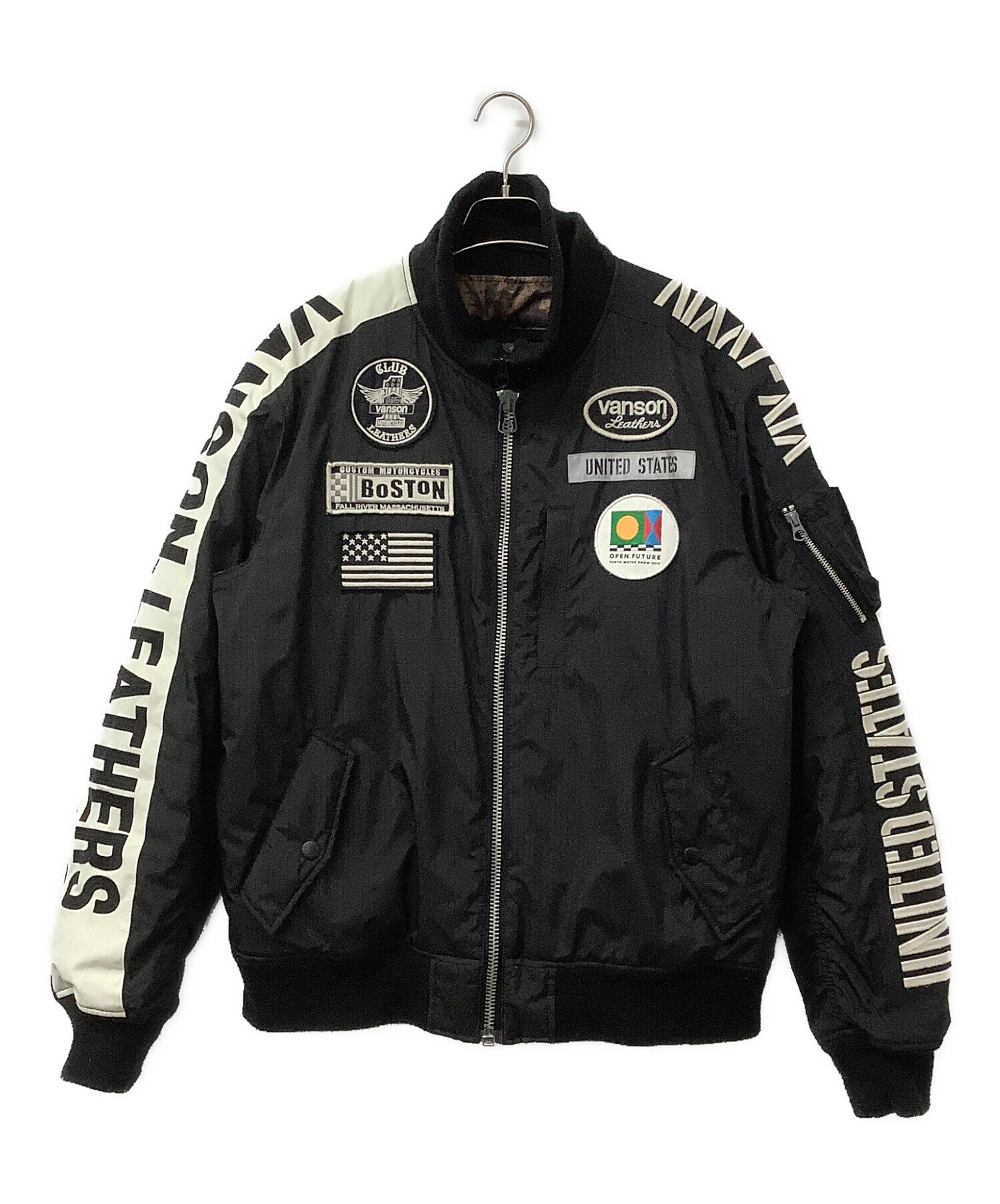 中古・古着通販】VANSON (バンソン) フライトジャケット ブラック 