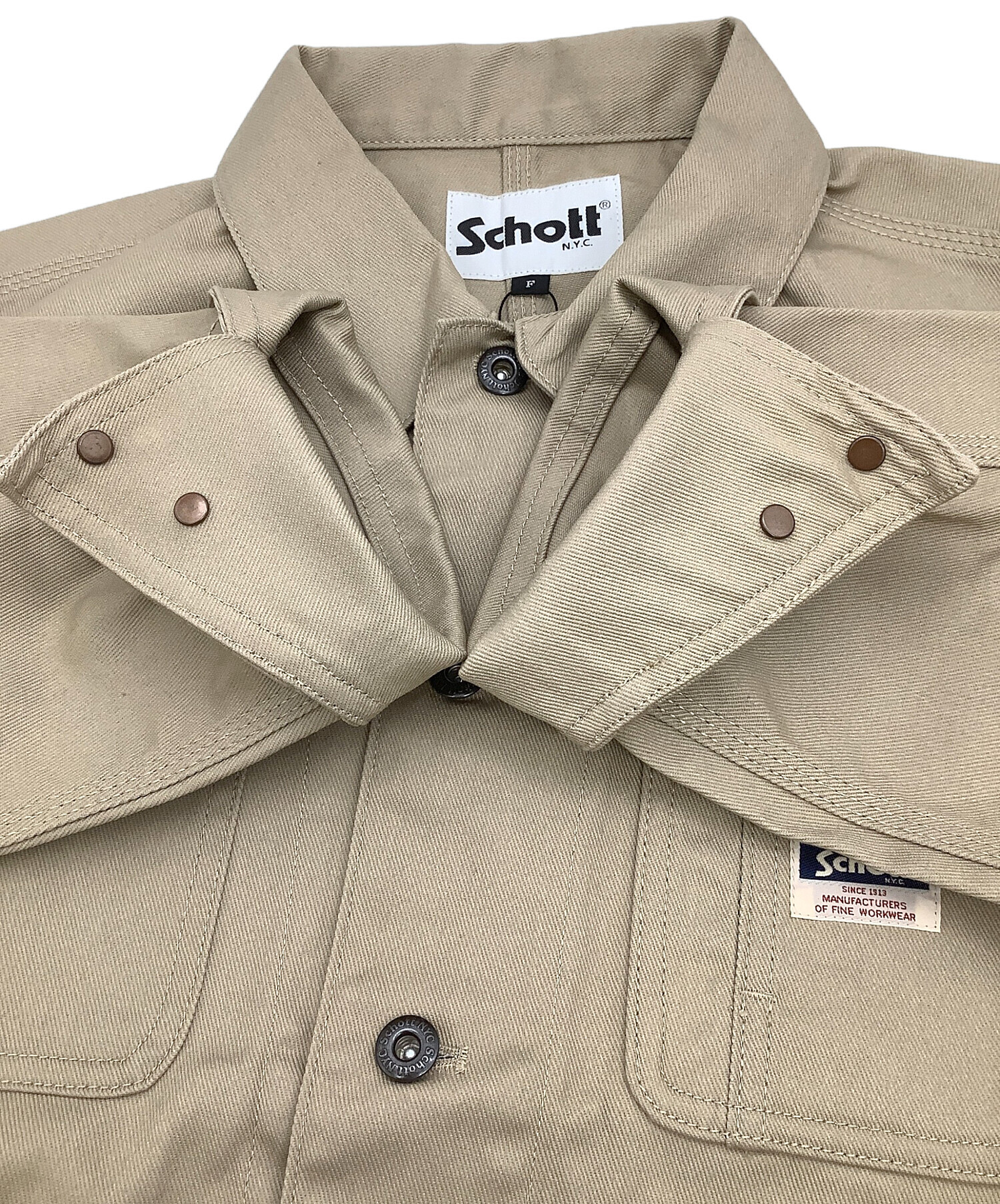 中古・古着通販】Schott (ショット) ジャケット ベージュ サイズ:F