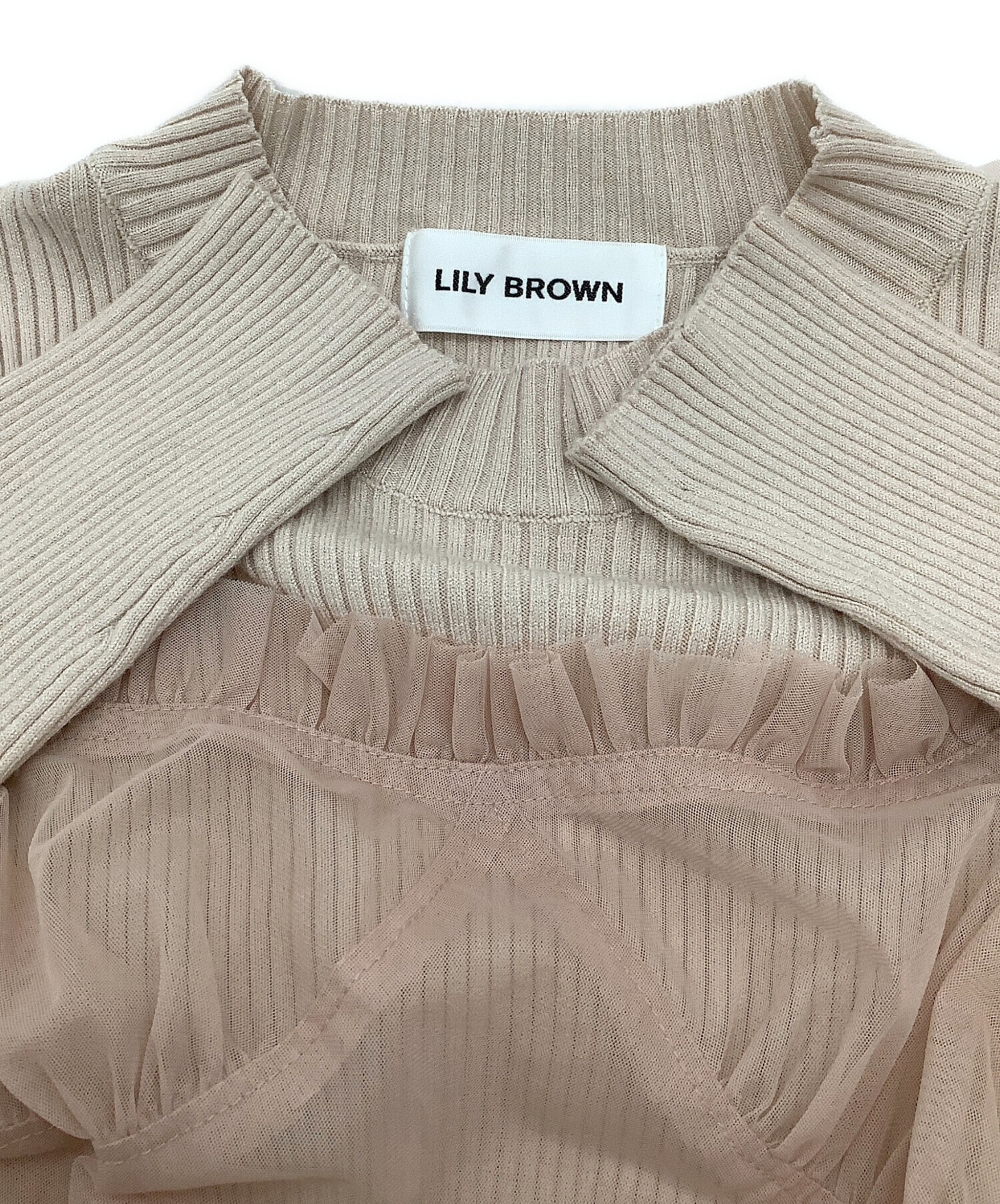 中古・古着通販】Lily Brown (リリーブラウン) ニットコンビチュール