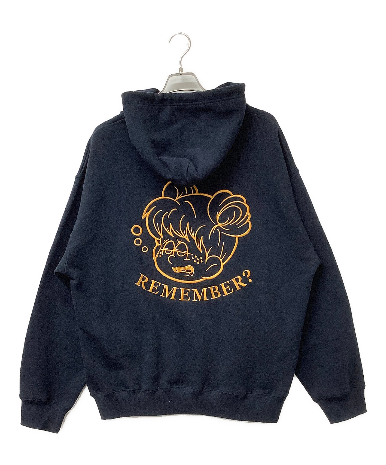 REMEMBER ネイビー オーバーサイズ パーカー 中古・古着通販】remember? (リメンバー) パーカー プルオーバー
