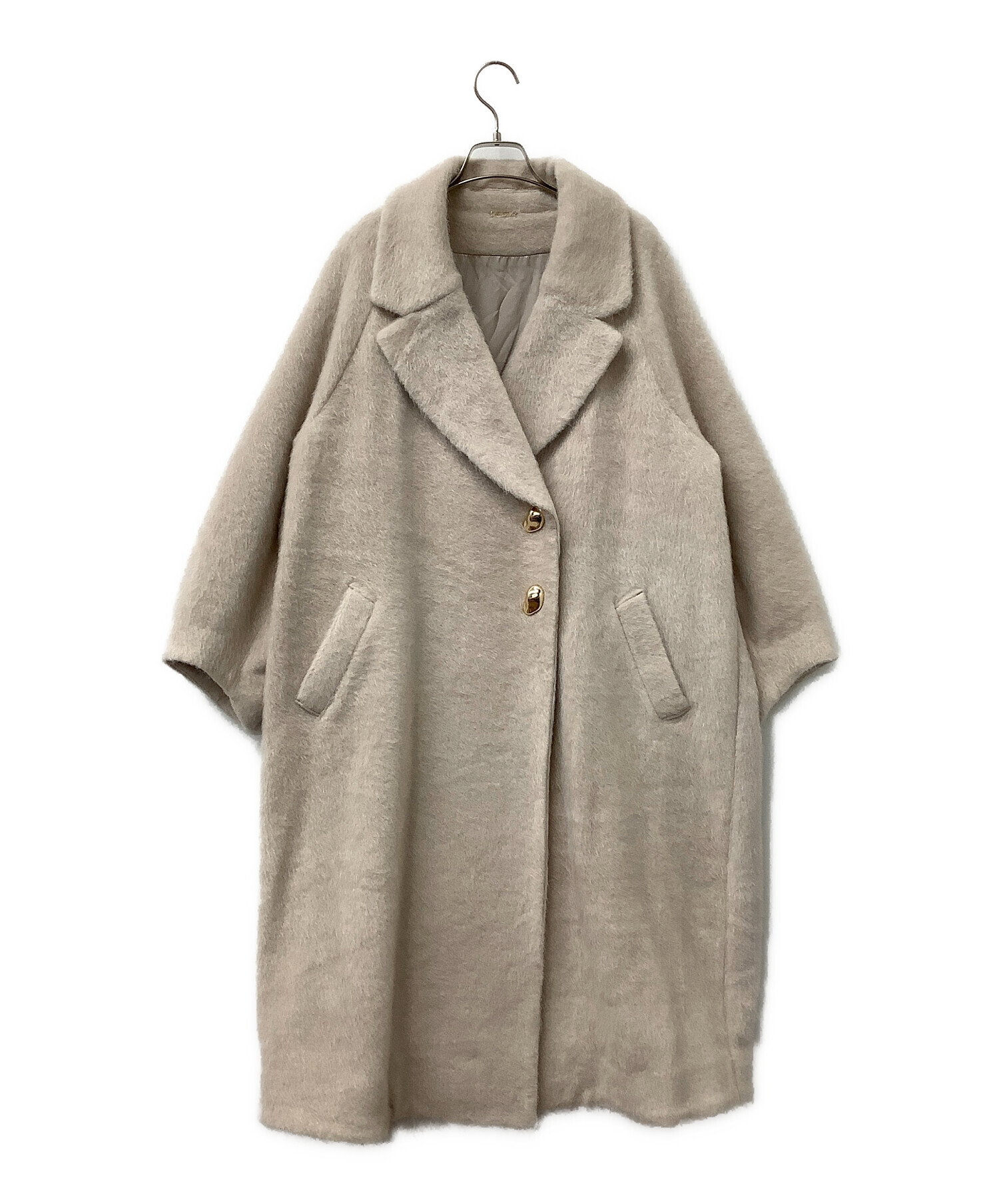 スナイデル シャギーロングコート　ベージュ スナイデル今期シャギーロングコートベージュ