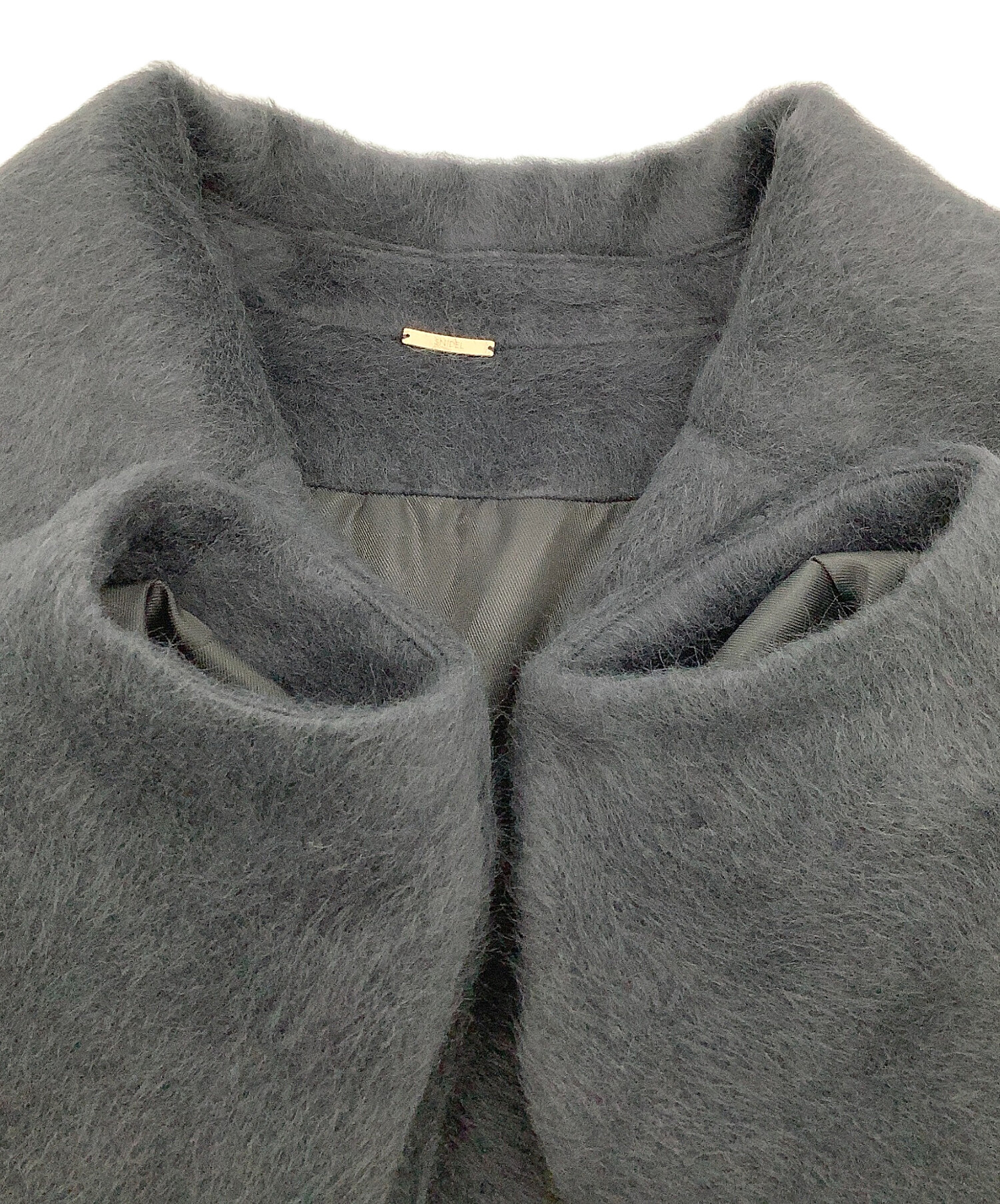 中古・古着通販】Snidel (スナイデル) シャギーロングコート グレー