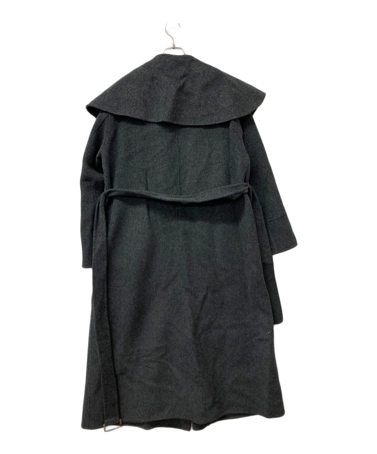 FRAY I.D ビッグカラーリバーロングコート ウールコート グレー fray idロングコート グレー FRAY I.D ビッグカラーリバーロング