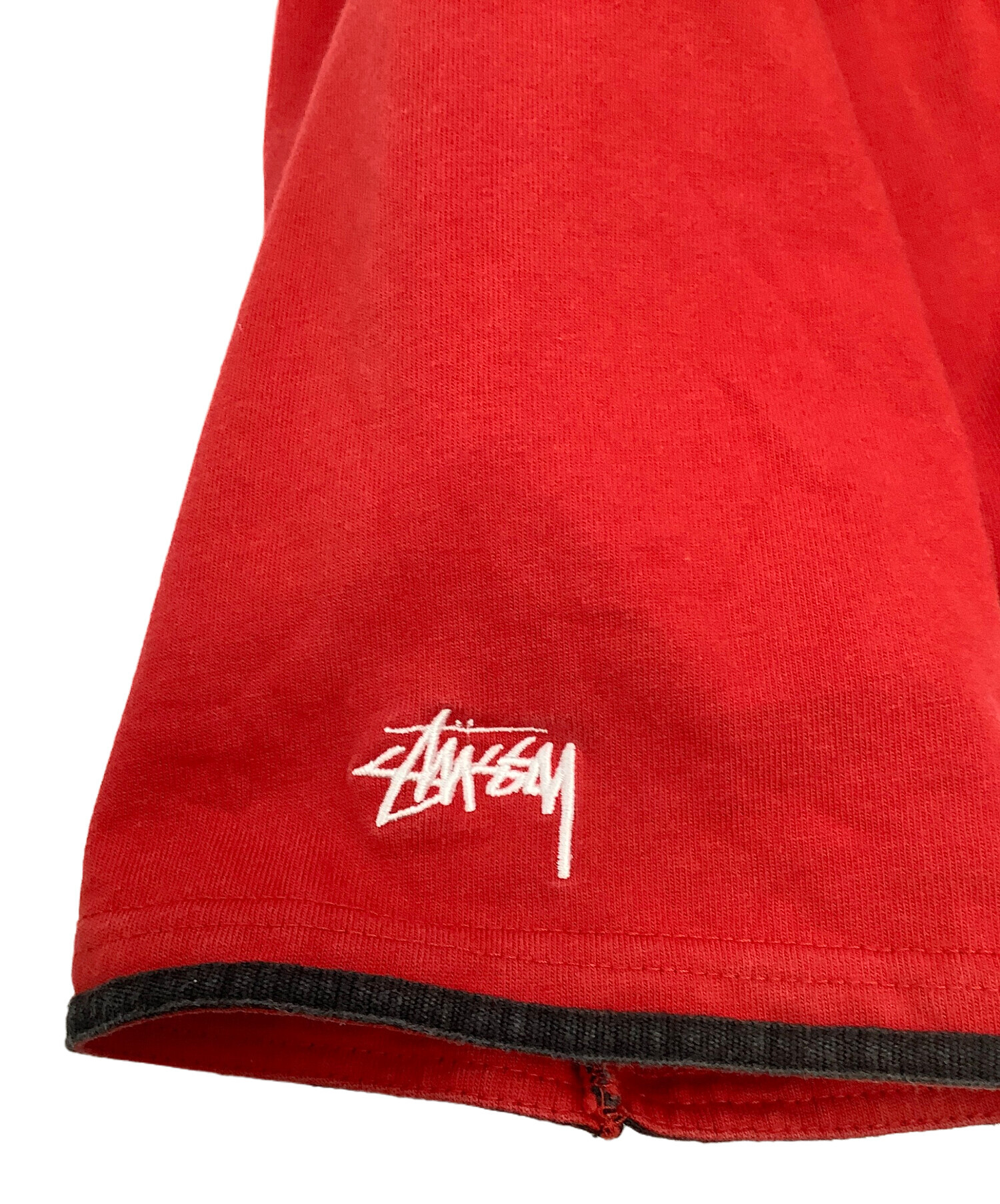 ステューシー ベースボールシャツ レッド 半袖 ショートスリーブ B044 中古・古着通販】stussy (ステューシー) 半袖シャツ ベース