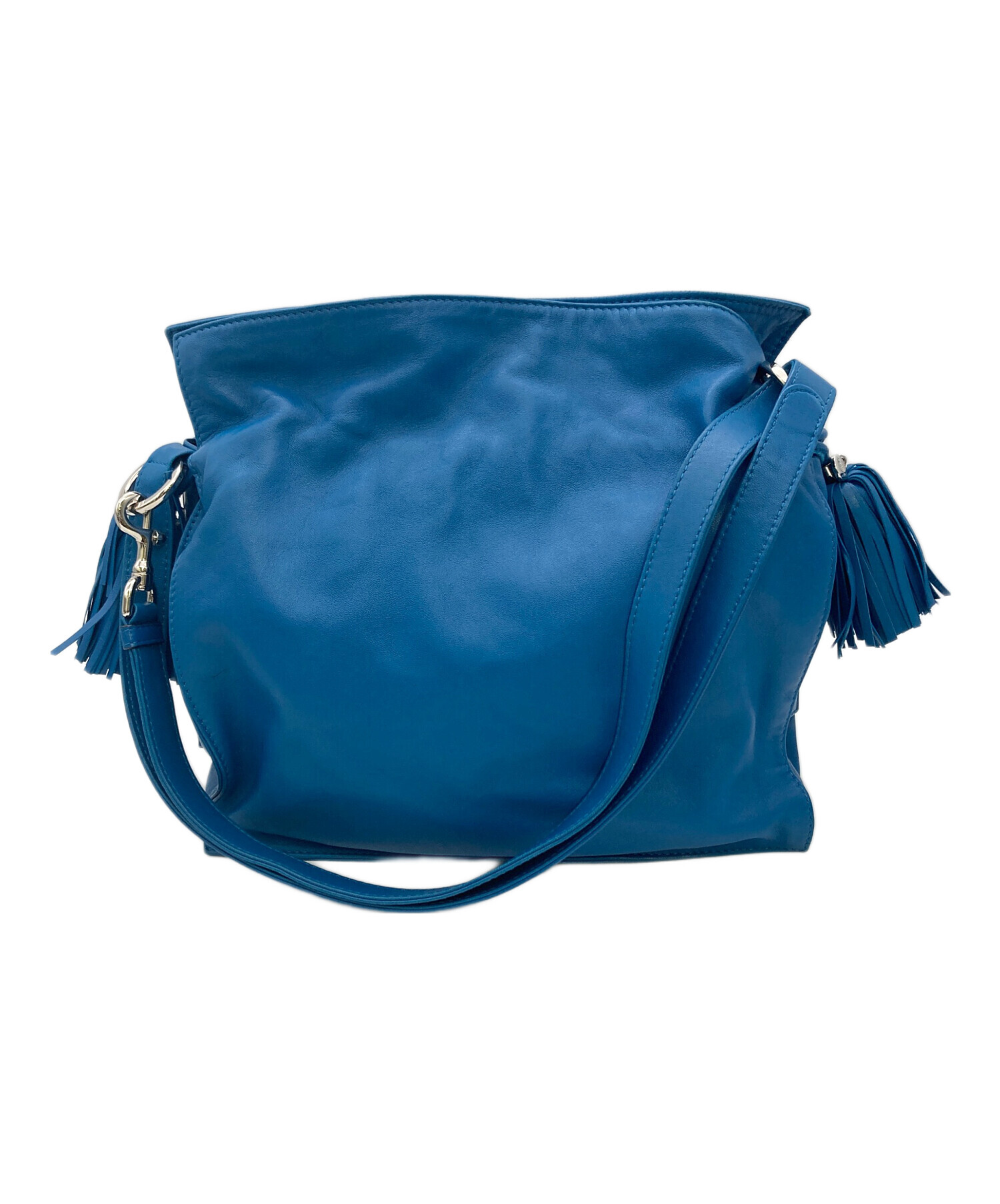 中古・古着通販】LOEWE (ロエベ) ショルダーバッグ フラメンコ ブルー 