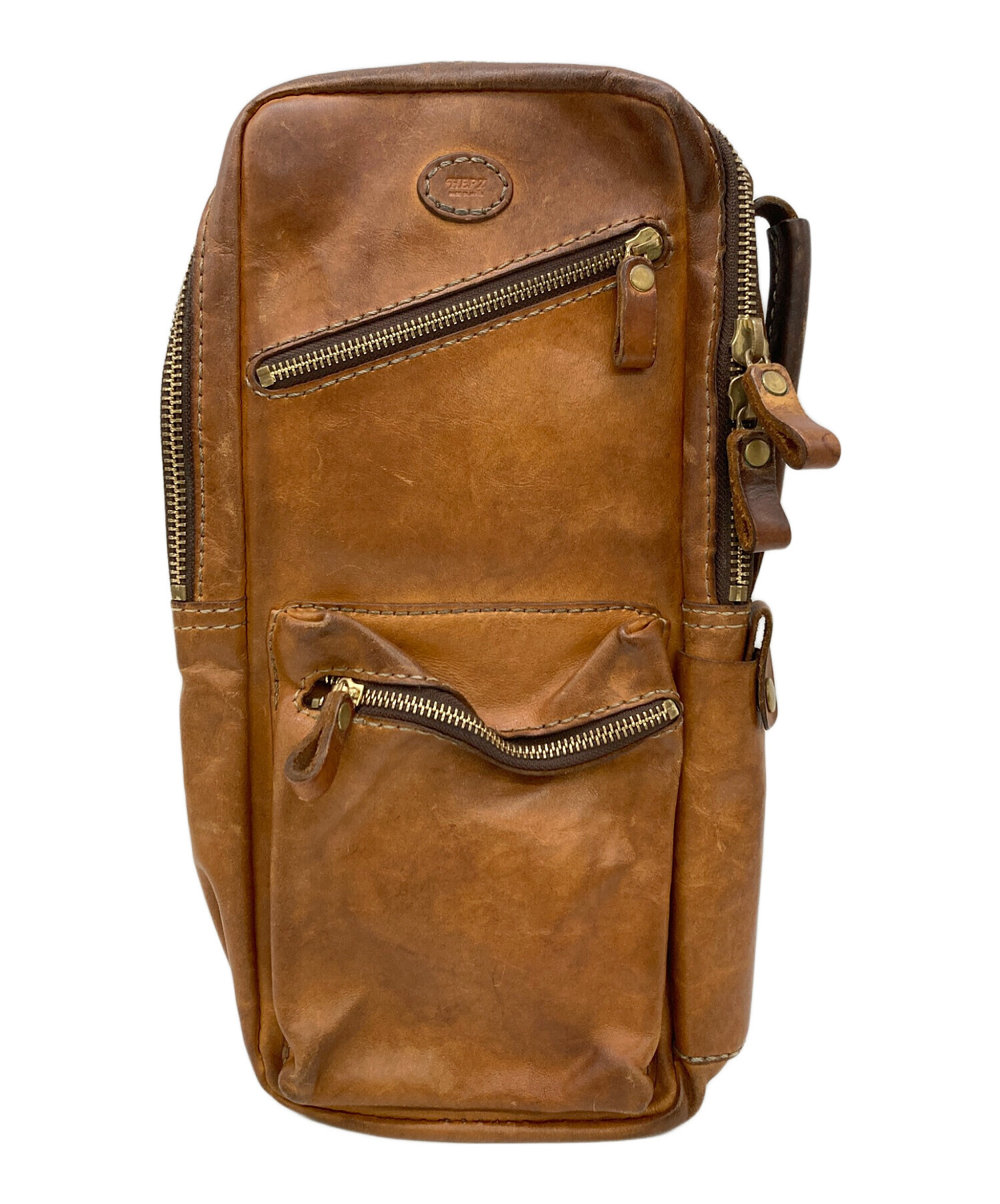 【未使用級】ヘルツ チェストバッグ ボディバッグ ブラウン 中古・古着通販】Herz (ヘルツ) ボディバッグ ブラウン｜ブランド