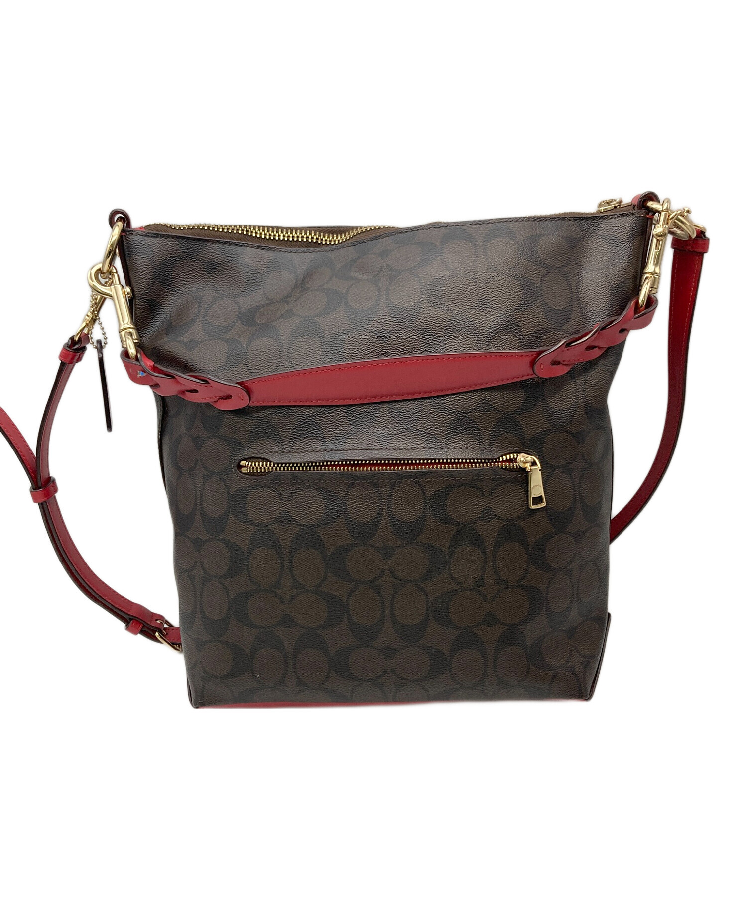 中古・古着通販】COACH (コーチ) ショルダーバッグ シグネチャー 中古・古着通販】COACH (コーチ) ショルダーバッグ シグネチャー