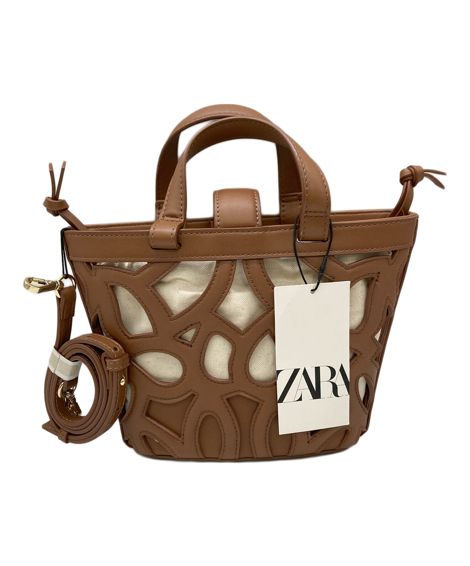 中古・古着通販】ZARA (ザラ) 2WAYバッグ ブラウン｜ブランド・古着