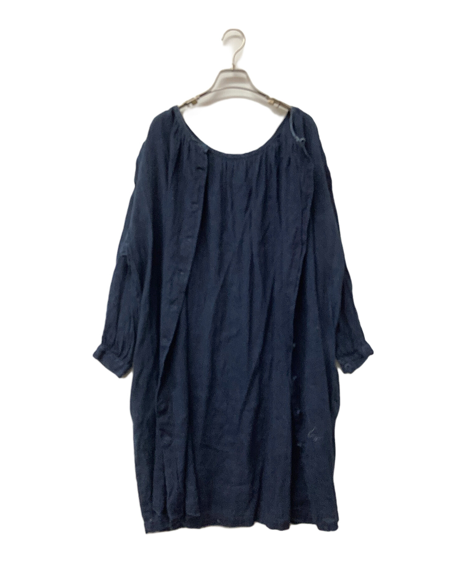 中古・古着通販】nest Robe (ネストローブ) 長袖ワンピース インディゴ