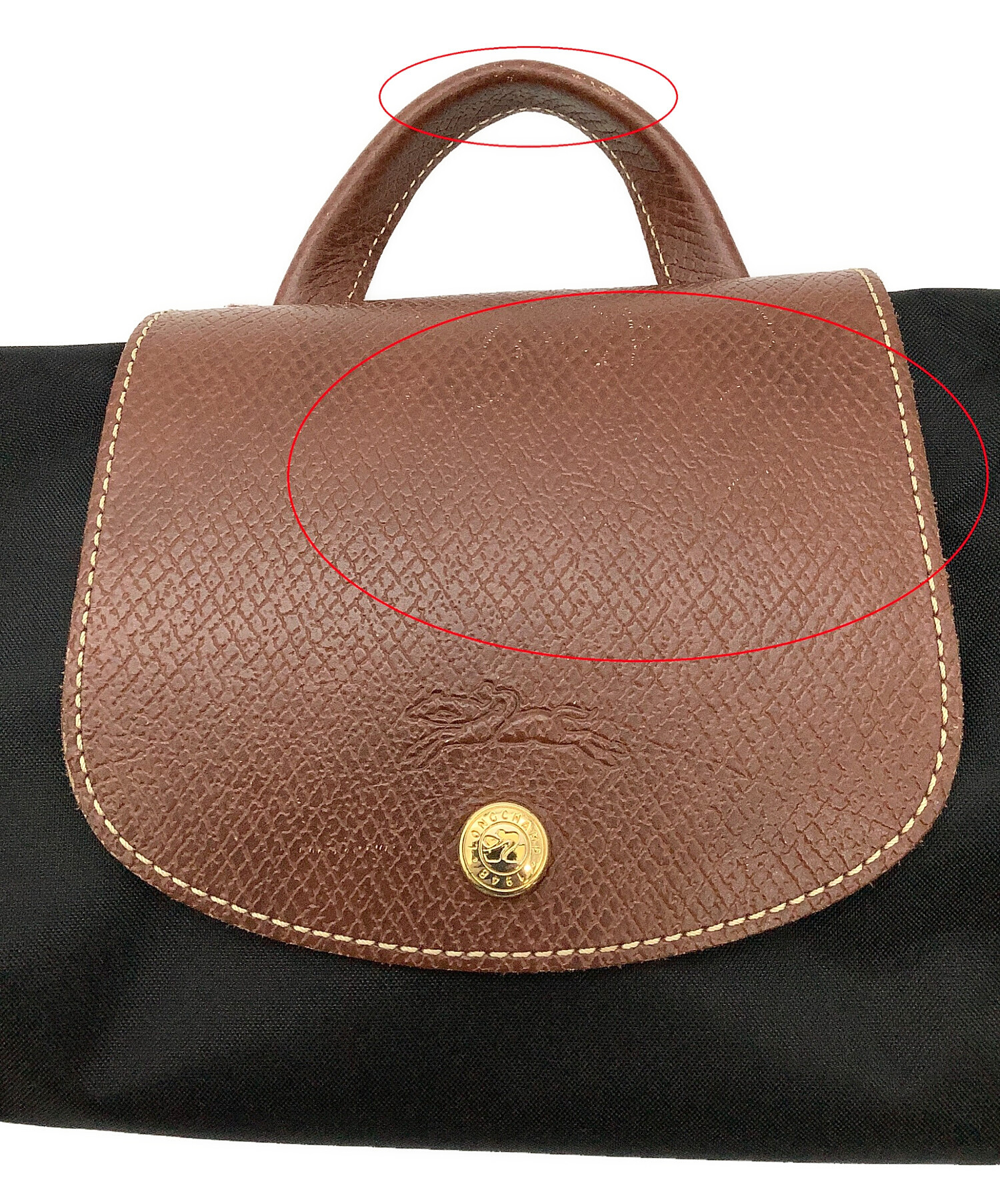 中古・古着通販】LONGCHAMP (ロンシャン) リュック Le Pliage ブラウン 