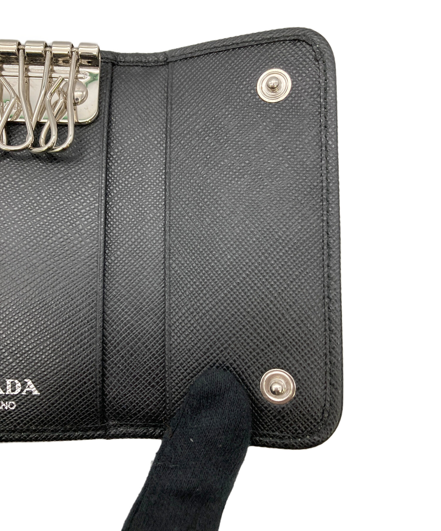 中古・古着通販】PRADA (プラダ) キーケース トライアングルロゴ