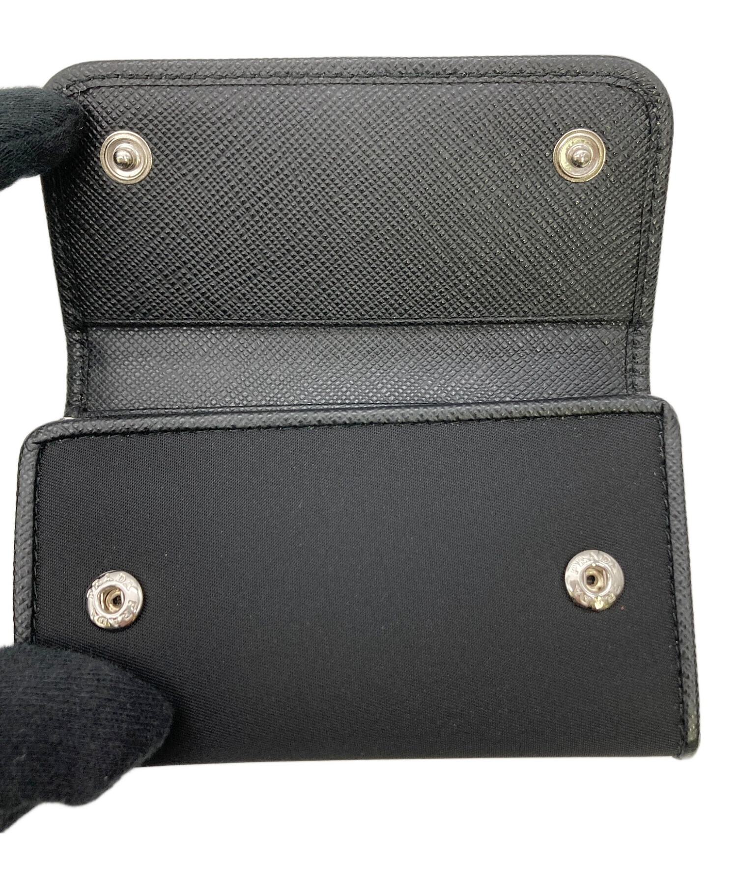 中古・古着通販】PRADA (プラダ) キーケース トライアングルロゴ