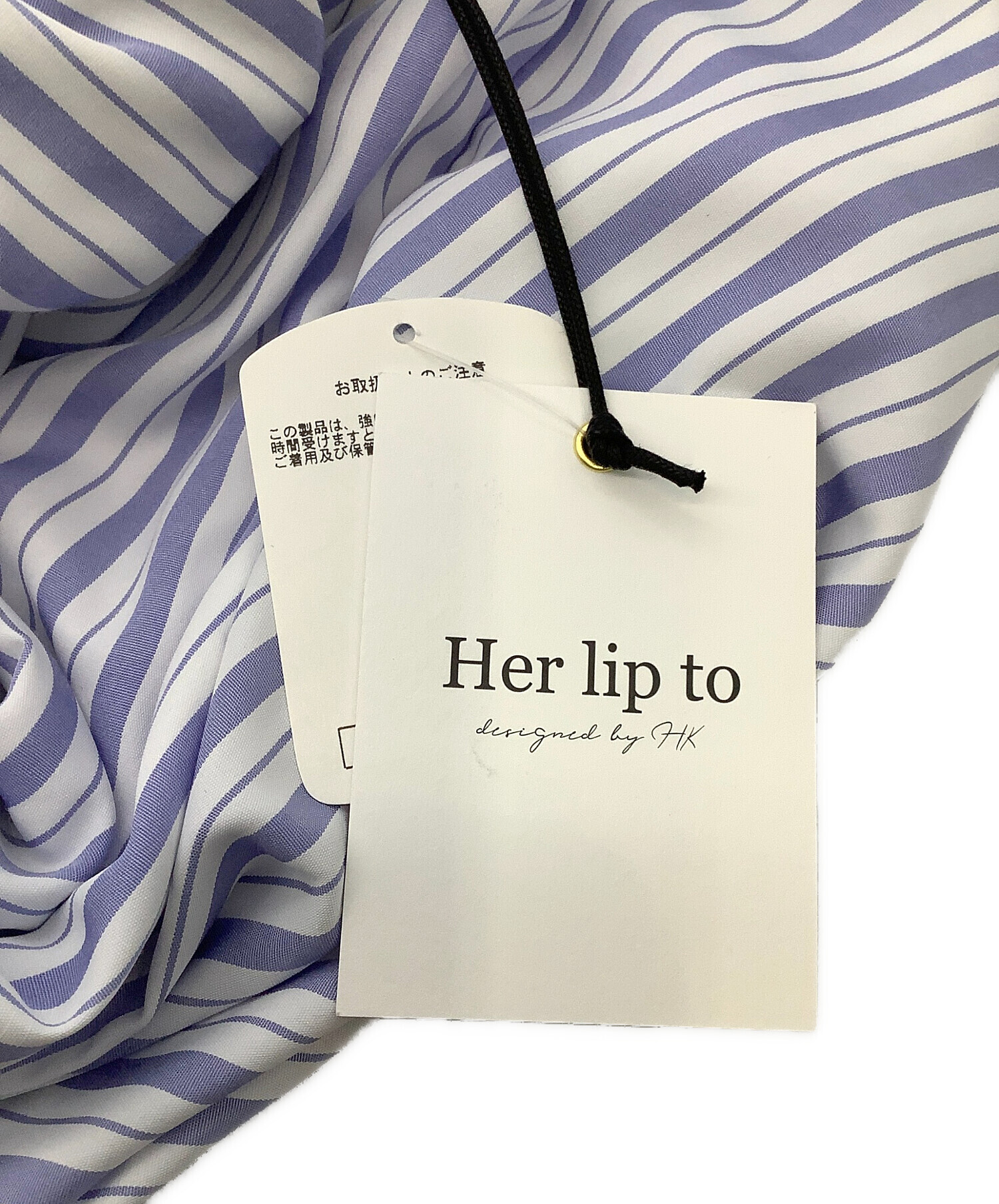 ワンピース herlipto Multi-WayBackRibbonStripeDress Her lip to ワンピース Multi-Way Back Ribbon Stripe Dress