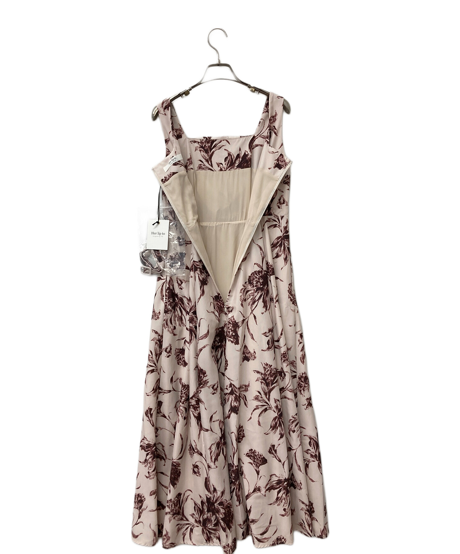 中古・古着通販】HER LIP TO (ハーリップトゥ) dahlia belted dress 中古・古着通販】HER LIP TO (ハーリップトゥ) dahlia belted dress