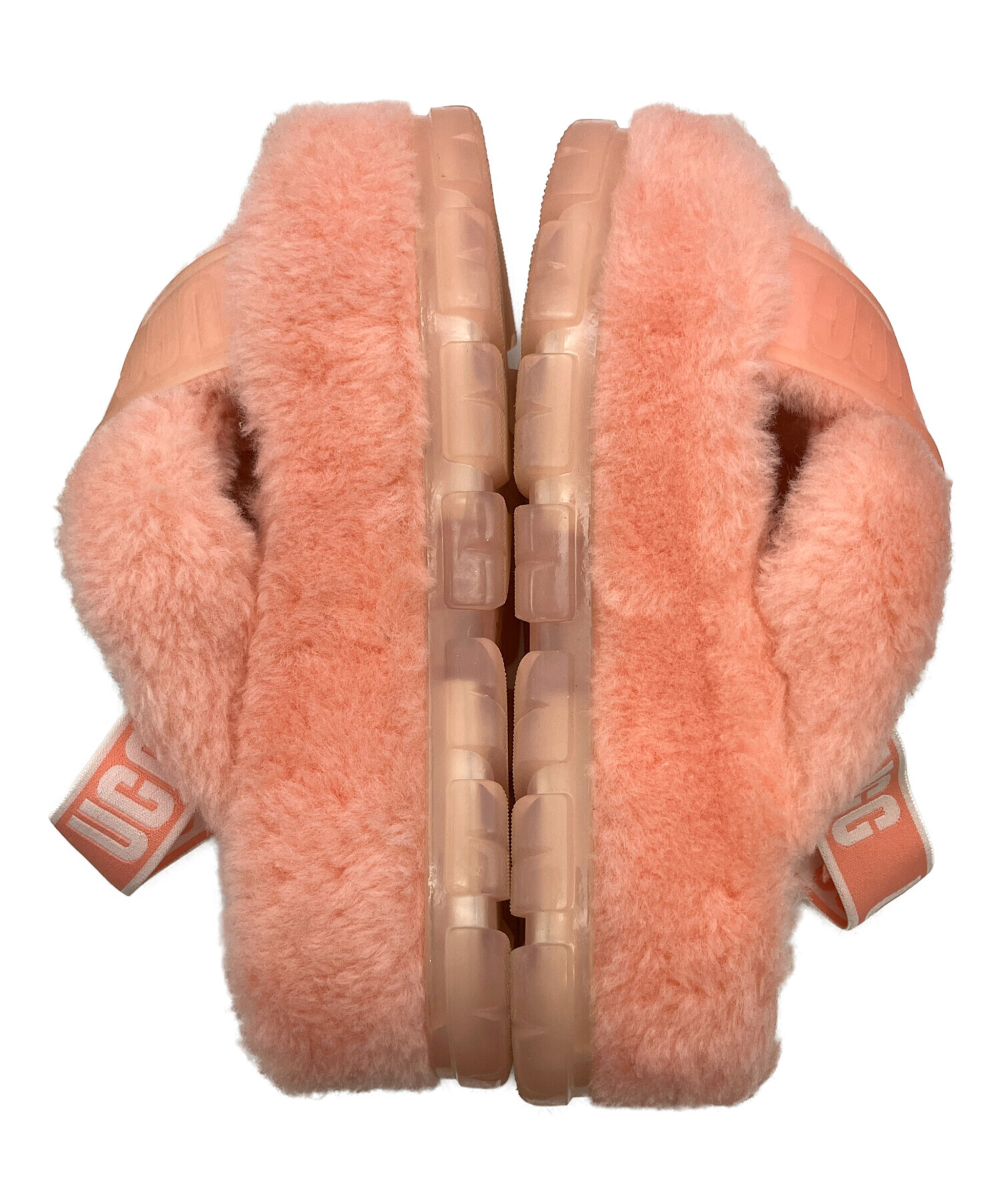 新品　UGG 厚底ファーサンダル ピンク オレンジ　23cm 中古・古着通販】UGG (アグ) ファーサンダル Fuzzita Clear ピンク