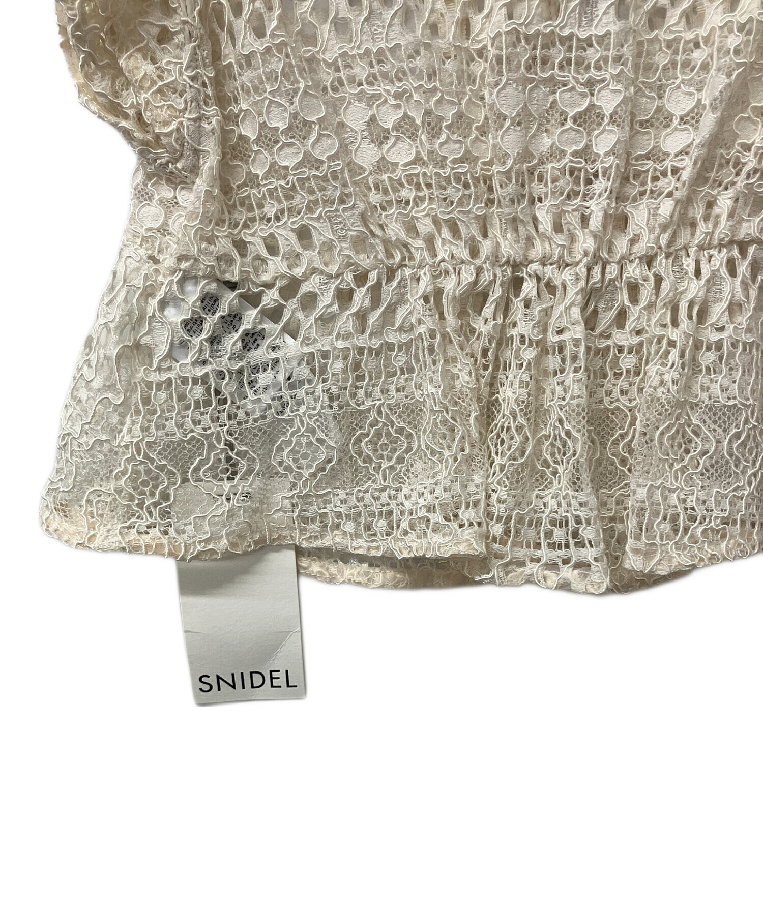 中古・古着通販】Snidel (スナイデル) 半袖ブラウス レースボウタイ