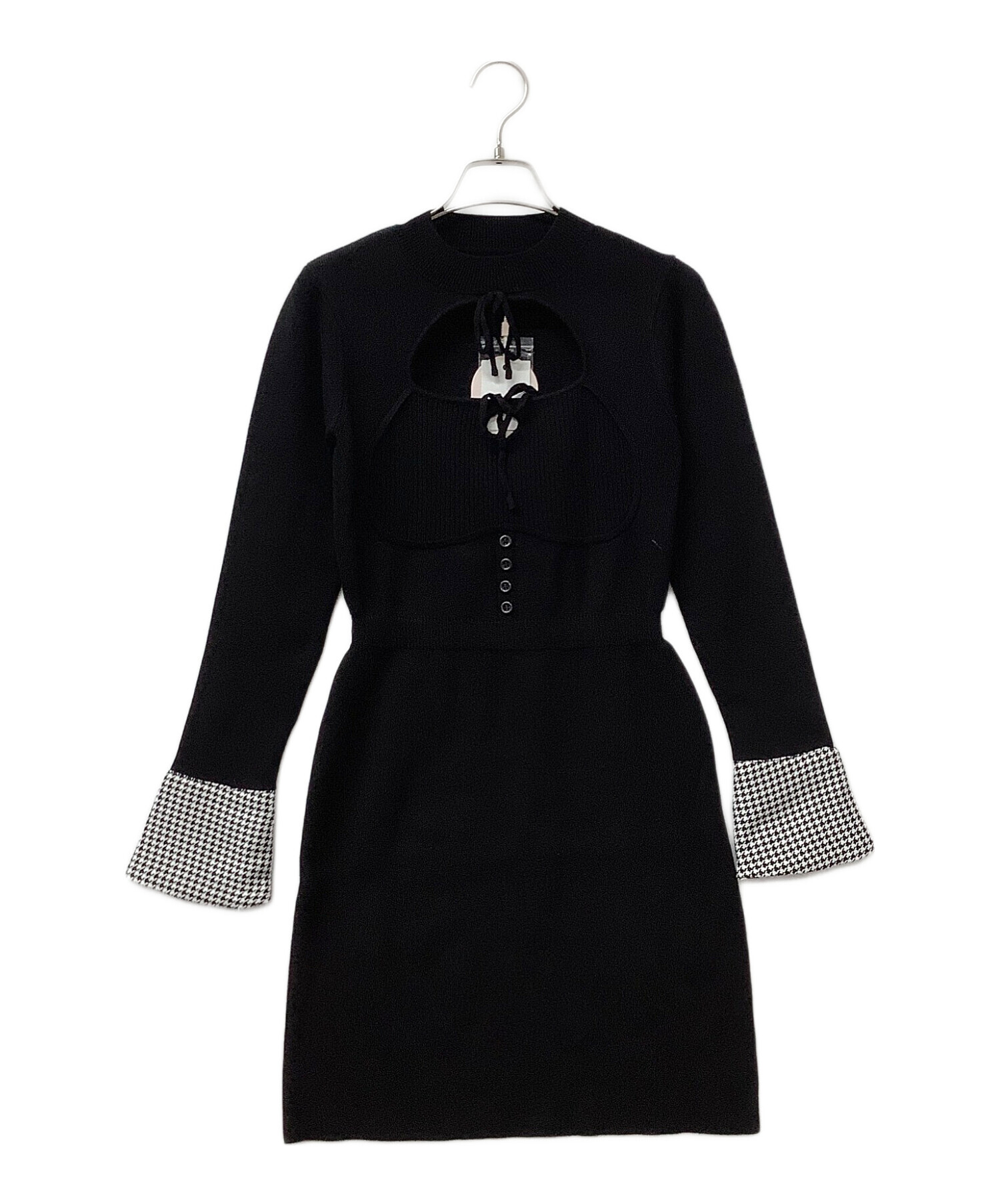 中古・古着通販】darich (ダーリッチ) ニットワンピース ブラック