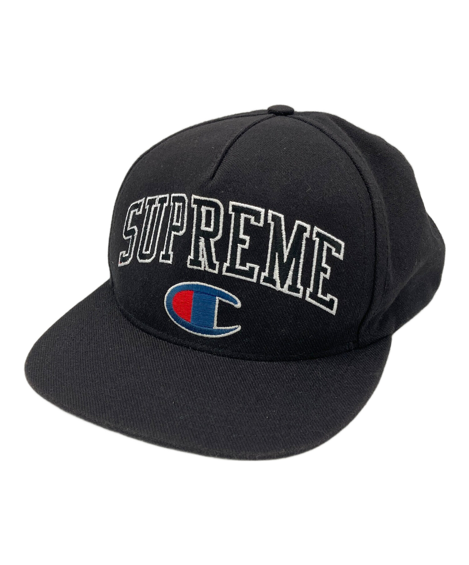 Supreme ブラック キャップ ナショナルチャンピオン 中古・古着通販】SUPREME×Champion (シュプリーム×チャンピオン