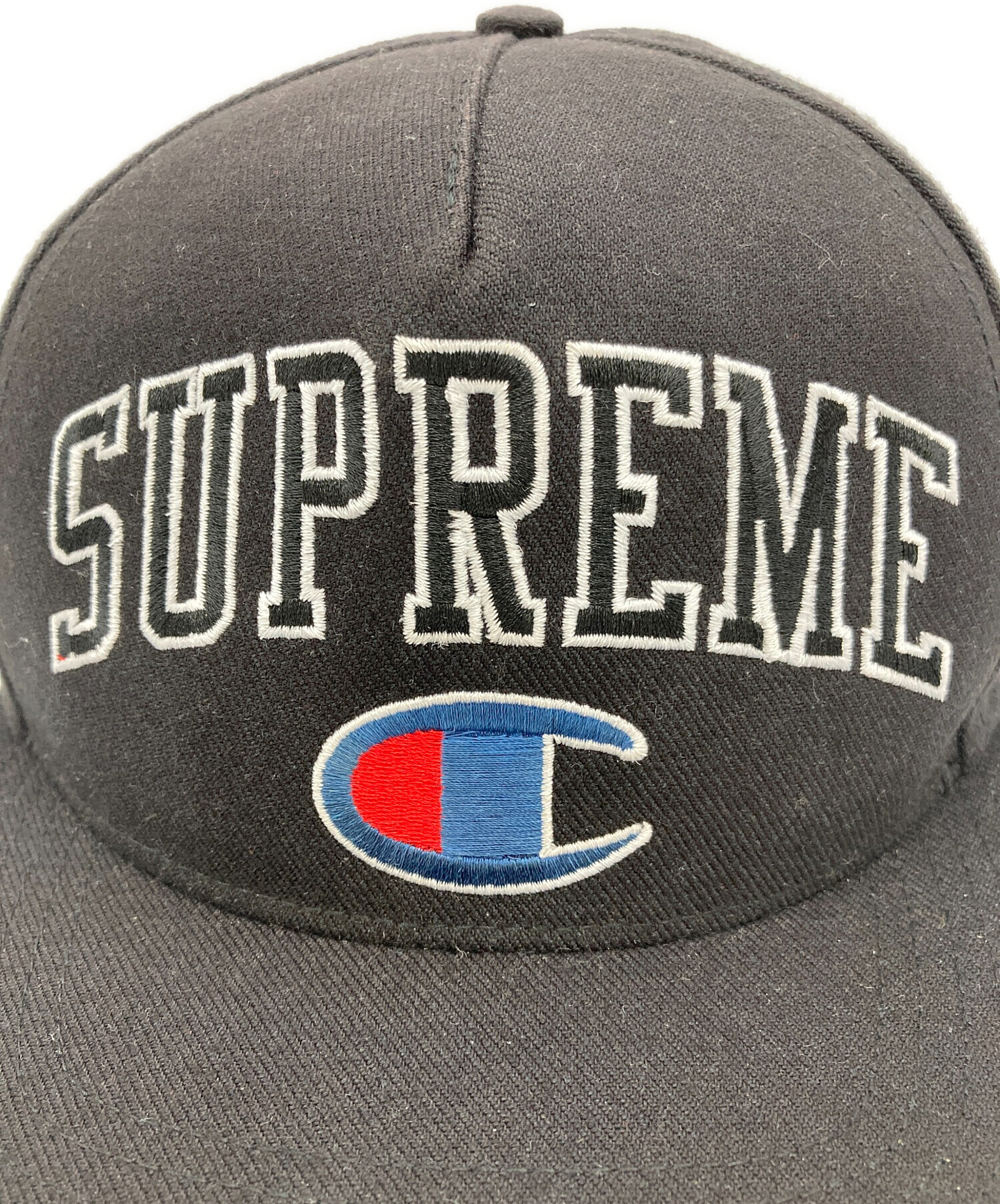 Supreme ブラック キャップ ナショナルチャンピオン 中古・古着通販】SUPREME×Champion (シュプリーム×チャンピオン