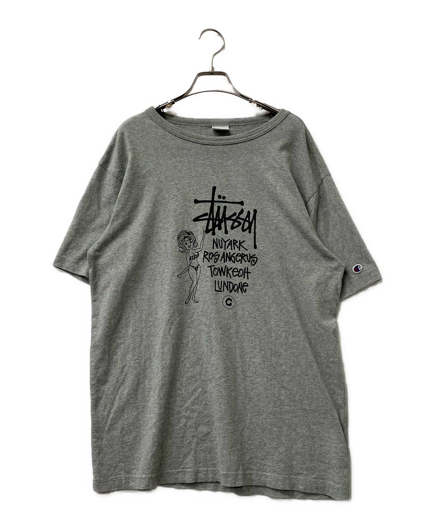 中古・古着通販】Champion (チャンピオン) stussy (ステューシー) 半袖