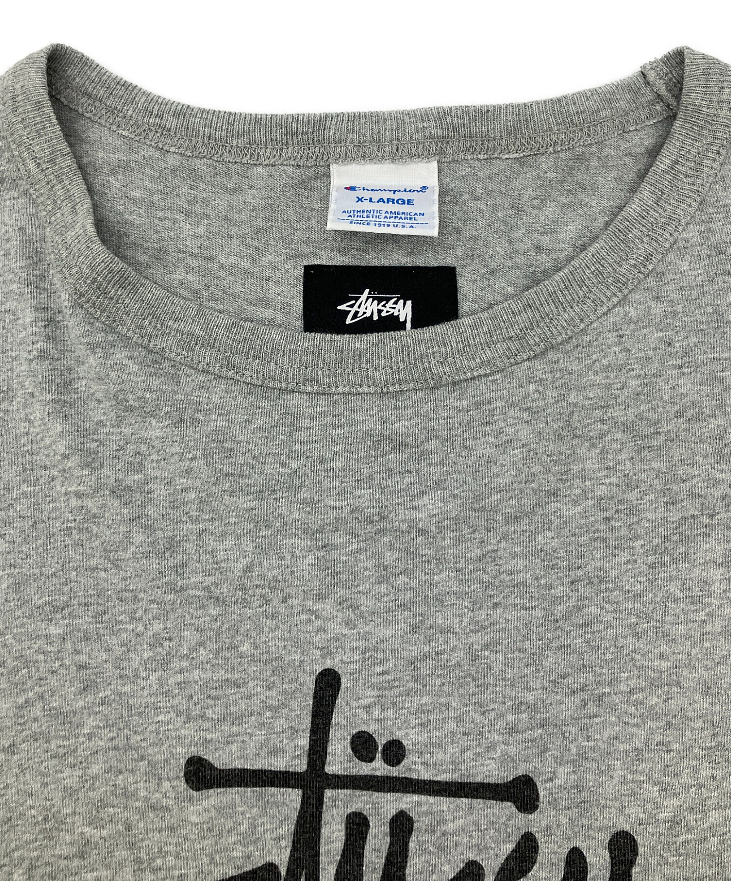中古・古着通販】Champion (チャンピオン) stussy (ステューシー) 半袖
