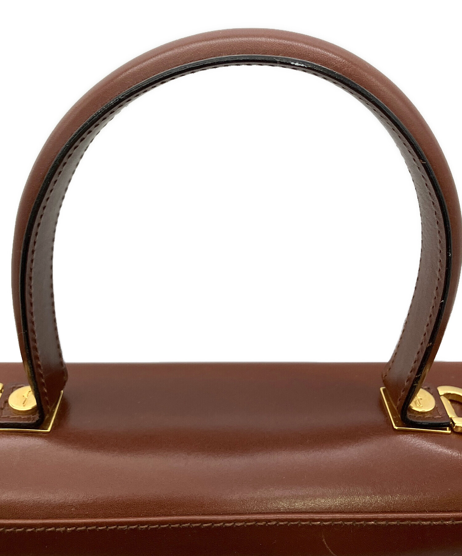 サルヴァトーレフェラガモ ブラウン 本革 レザー ガンチーニ 金 ゴールド 中古・古着通販】Salvatore Ferragamo (サルヴァトーレ フェラガモ