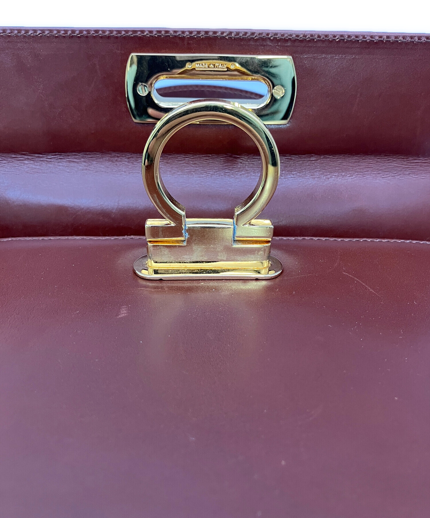 Salvatore Ferragamo 　ショルダーバッグ　Wガンチーニ　茶 Salvatore Ferragamo - FERRAGAMO/SalvatoreFerragamo(サルバトーレ