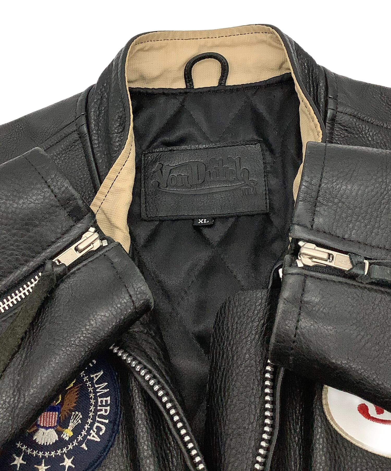 中古・古着通販】Von Dutch (ボンダッチ) レザージャケット ライダース