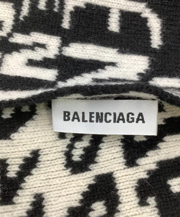 中古・古着通販】BALENCIAGA (バレンシアガ) マフラー 総柄 ブラック