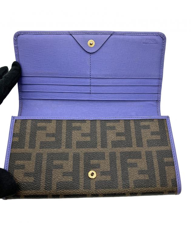 FENDI フェンディ 財布・ケース  青 【古着】【中古】【送料無料】 中古・古着通販】FENDI (フェンディ) 2つ折り財布 ネイビー｜ブランド