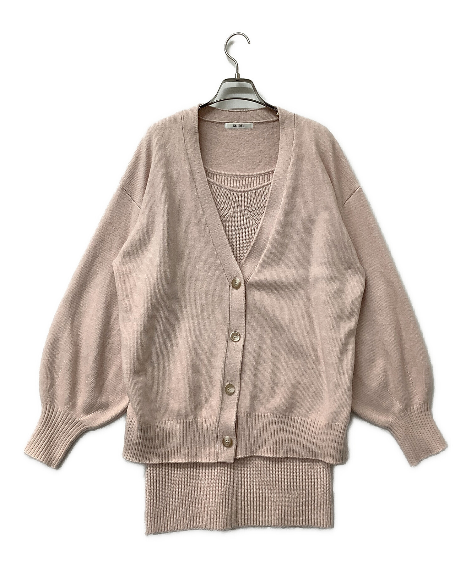 中古・古着通販】Snidel (スナイデル) ワンピース ビッグカーデ&ミニ