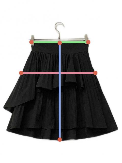 スナイデル プリーツティアードミニスカート ストレートプリーツ