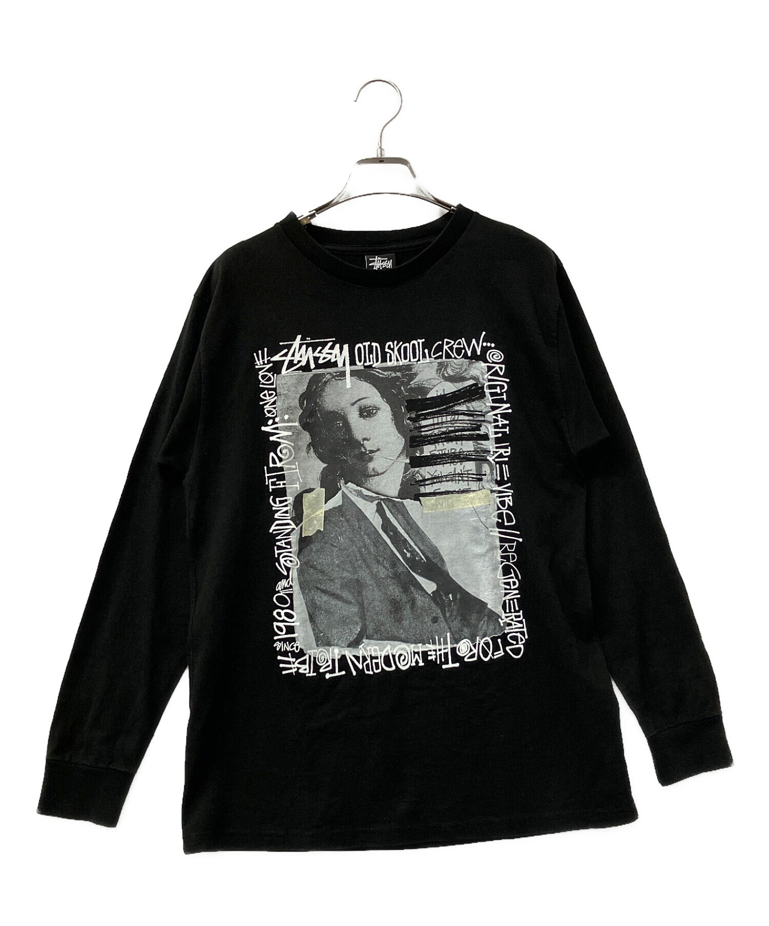 中古・古着通販】stussy (ステューシー) 長袖Tシャツ ブラック サイズ 