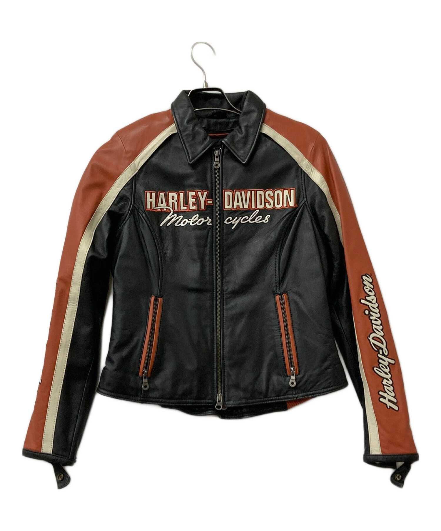 牛革！ハーレダビッドソン シングルライダースジャケット 中古・古着通販】HARLEY-DAVIDSON (ハーレーダビッドソン) シングル